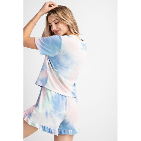 143 Story Cotton Candy Tie Dye Short Sleeve Top - Picture 4 of 5